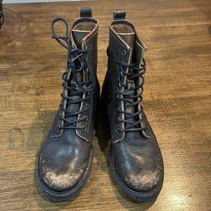 Frye Veronica Rustic combat boots. Fits like a size 5 not a 5 1/2 as it says